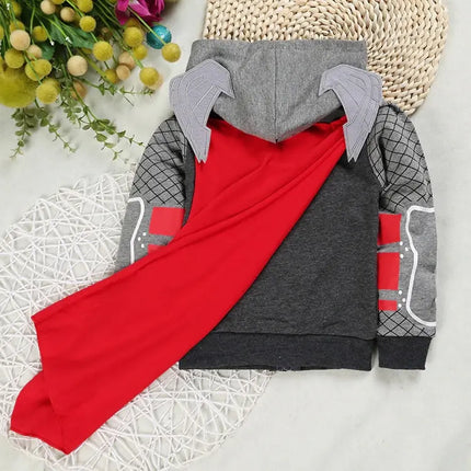 Spring and autumn Superhero Zipper jacket Long Sleeve Hooded Sweatshirts-Thor Fancydresswale.com