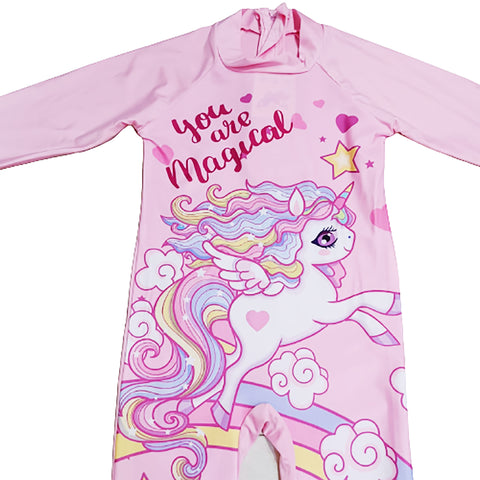Fancydresswale Unicorn Princess Full sleeve Swimsuit for kids
