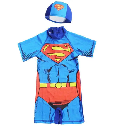 Superman Swimming costume for Kids with Cap Fancydresswale