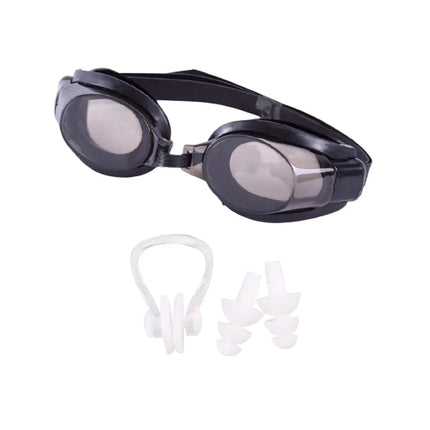 Swimming Goggle and Cap combo for all age groups- Black fancydresswale.com