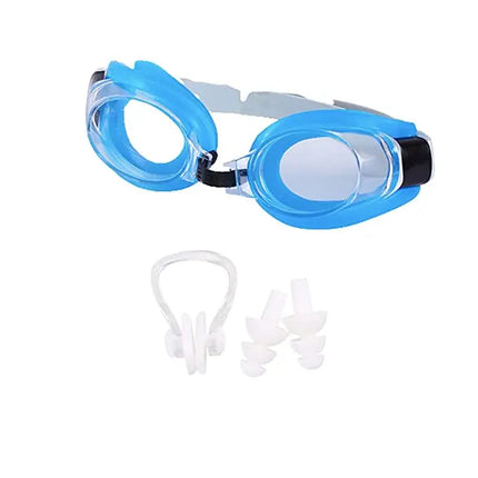 Swimming Goggle and Cap combo for all age groups- SkyBlue fancydresswale.com
