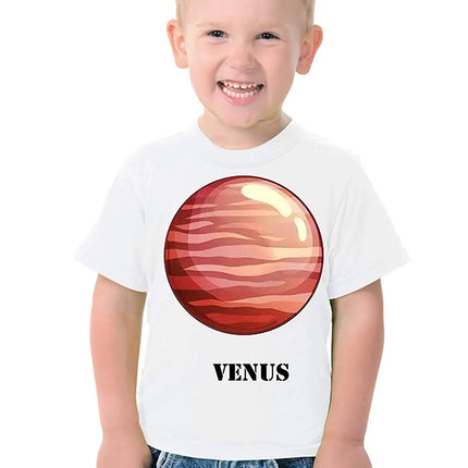 System Planets Theme T-Shirt for Kids Fancydresswale