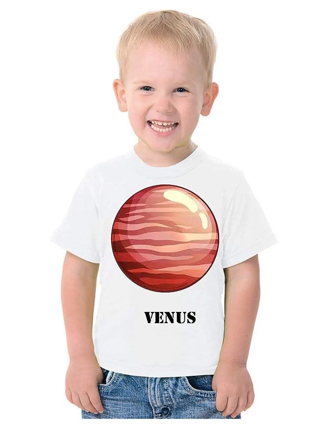 System Planets Theme T-Shirt for Kids Fancydresswale