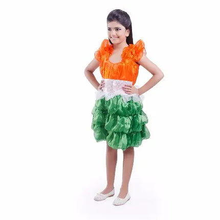 Tri color Girl Costume for National Festivals Fancydresswale