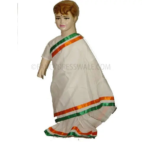Tri-color saree for Girls - Tiranga costume for Girls for Fancy dress competitions independence day costumes Fancydresswale