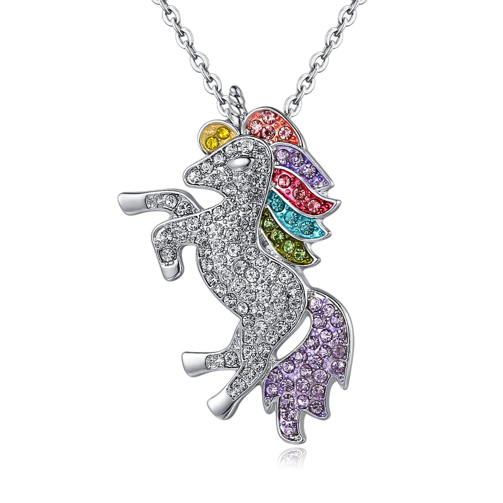 Fancydresswale Unicorn Pendant Necklace Jewelry for Women Girls Lover Gifts Daughter Loved Necklace 18+2.4 inch Chain