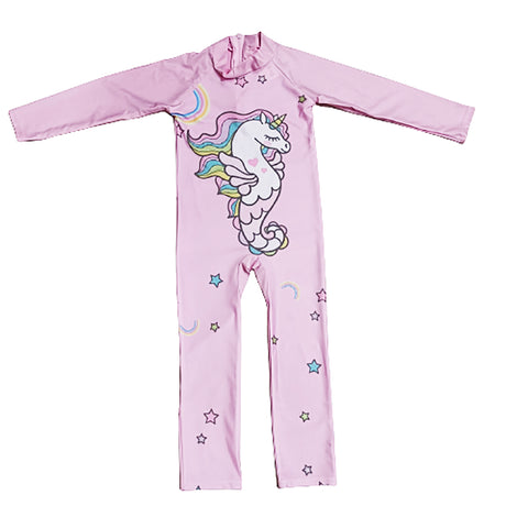 Fancydresswale Unicorn Full sleeve Swimsuit for Girls