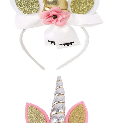 Unicorn Brthday Princess Costume Set- Tutu Multicolor Skirt, Assorted Headband, T-Shirt and Sash Fancydresswale