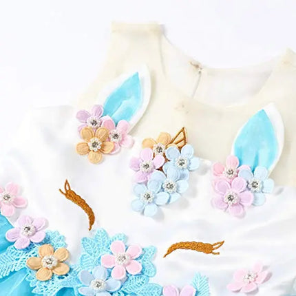 Unicorn Costume Unicorn Party Dresses Princess Costumes for Girls Colour Blue Fancydresswale