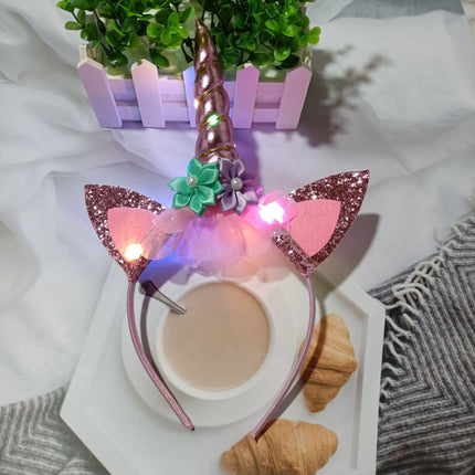 Unicorn LED Glow hair band for Girls birthday Gift party prop Girls-6 colors fancydresswale.com