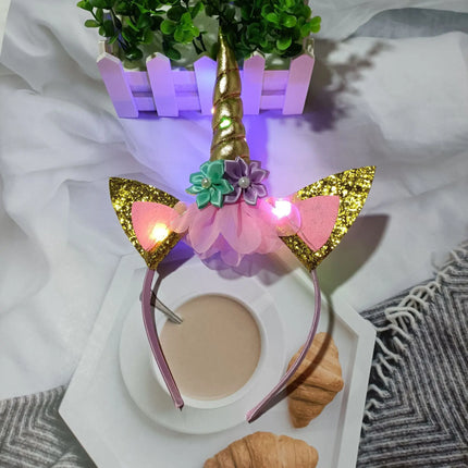 Unicorn LED Glow hair band for Girls birthday Gift party prop Girls-6 colors fancydresswale.com