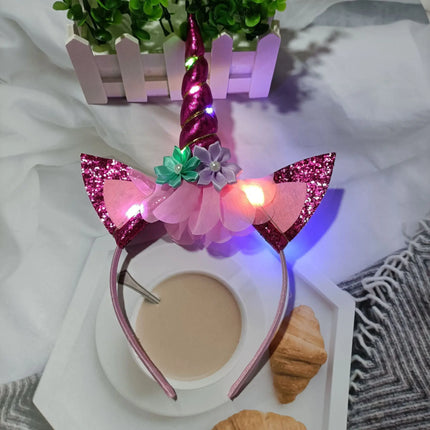 Unicorn LED Glow hair band for Girls birthday Gift party prop Girls-6 colors fancydresswale.com