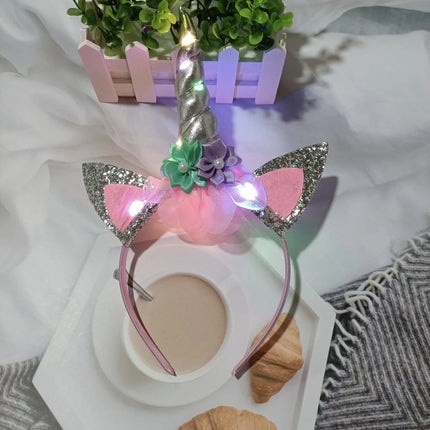 Unicorn LED Glow hair band for Girls birthday Gift party prop Girls-6 colors fancydresswale.com