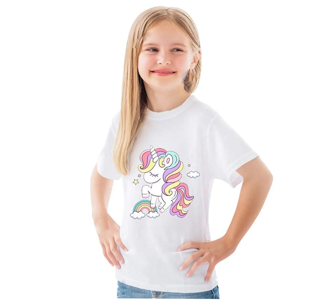 Unicorn Princess T-Shirt Dress for Girls Fancydresswale