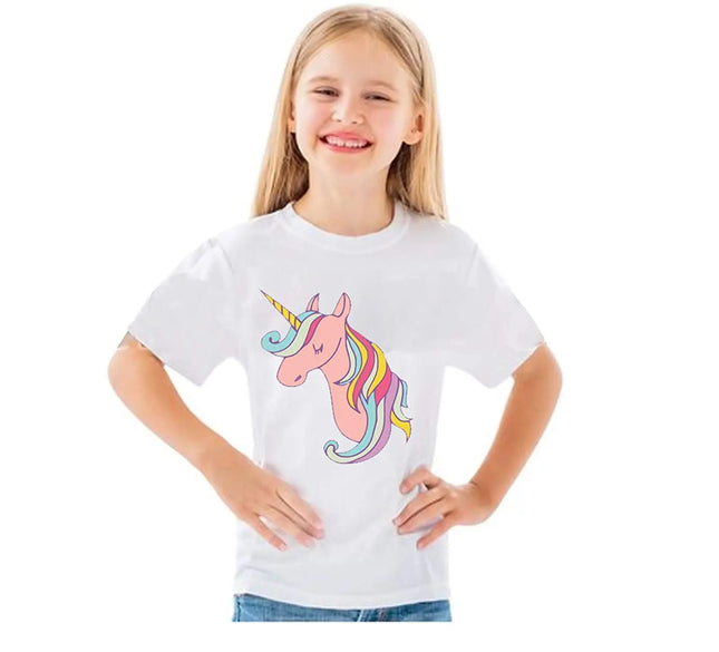 Unicorn Princess T-Shirt Dress for Girls Fancydresswale
