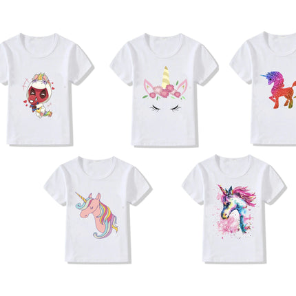 Unicorn T-shirts for girls - Combo of 5 dresses Fancydresswale.com