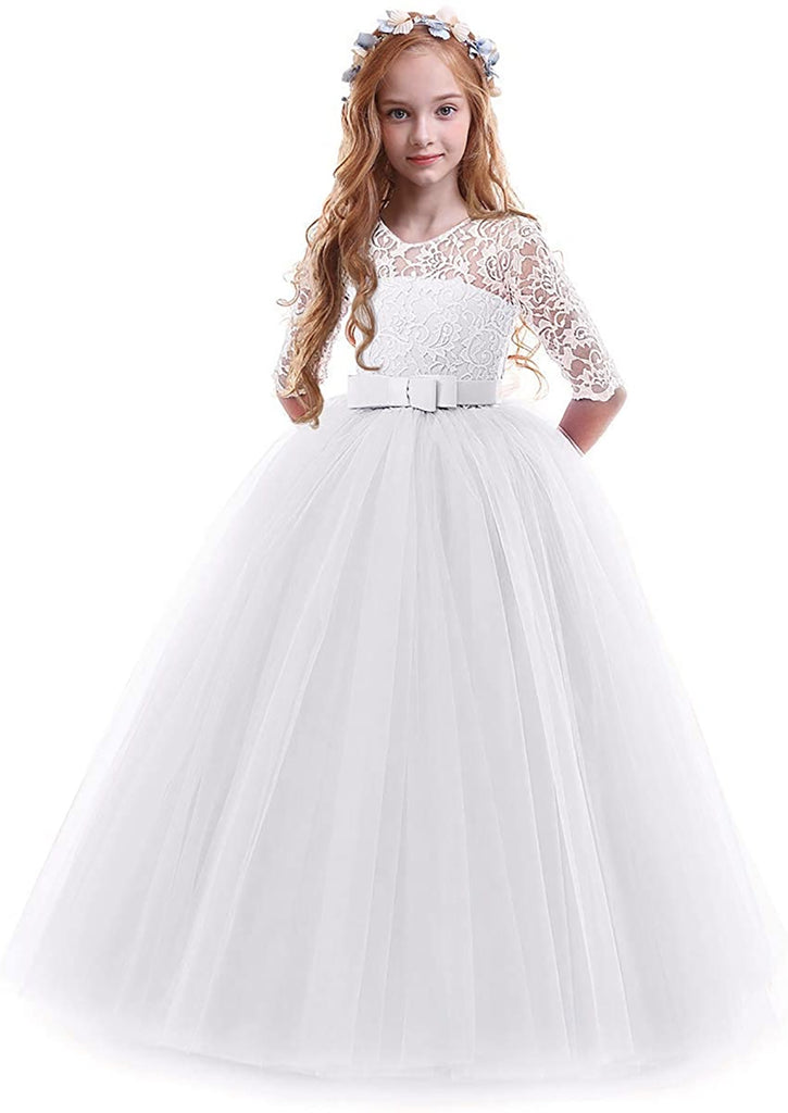 Fancydresswale girls dress new fashion One piece Long frock Maxi Gown Stylish - White