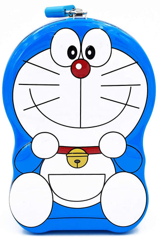 Doraemon Metal Body Piggy Bank Saving Money Box for Kids with Lock and Key