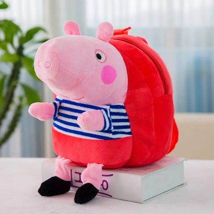 fancydresswale Peppa Pig bag for baby boy and Girls- Kindergarten plush bag- Red Fancydresswale