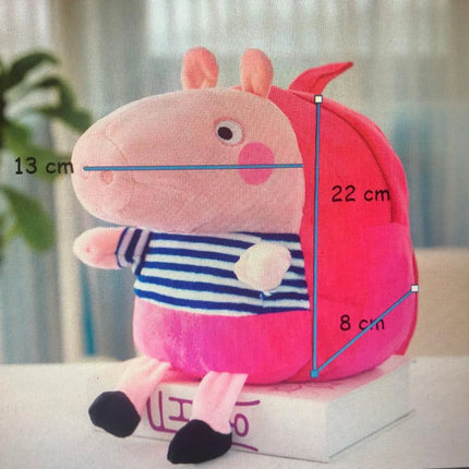 fancydresswale Peppa Pig bag for baby boy and Girls- Kindergarten plush bag- Red Fancydresswale