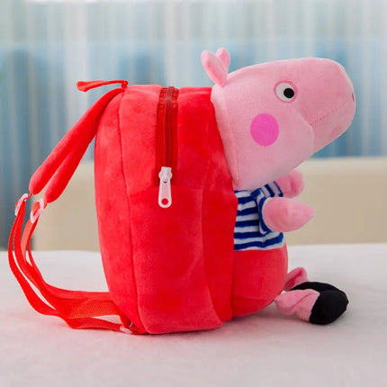 fancydresswale Peppa Pig bag for baby boy and Girls- Kindergarten plush bag- Red Fancydresswale