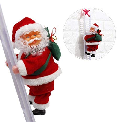 Santa Claus Climbing Musical Ladder Toy,Christmas decoration