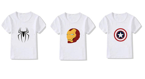 Superhero T-Shirts for Kids Pack of 3