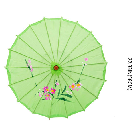 Kids Size Japanese Chinese Umbrella for Wedding Parties, Photography, Costumes, Cosplay, Decoration and Other Events (Green)