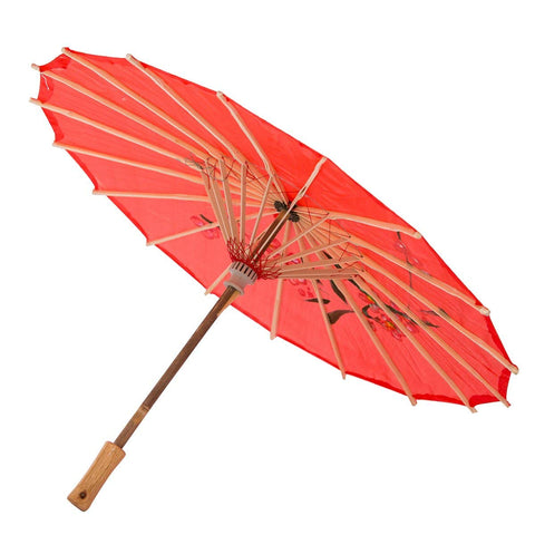 Kids Size Japanese Chinese Umbrella for Wedding Parties, Photography, Costumes, Cosplay, Decoration and Other Events (Red)