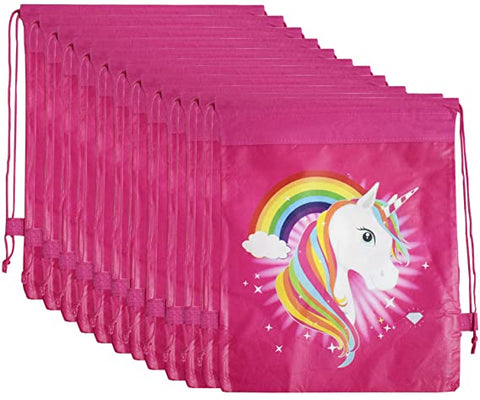 Unicorn Theme Dori Haversack Goodies Bag (Pink) - Pack of 12 Pieces